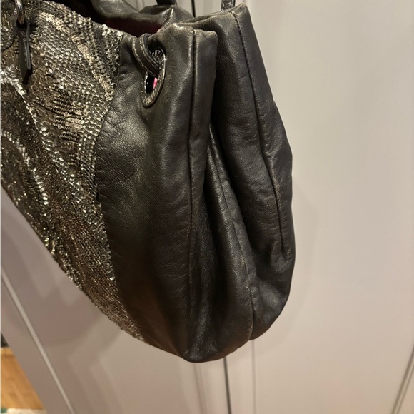 GORGEOUS! Valentino Garavani Sequin Glam Satchel Hobo - Picture 4 of 15